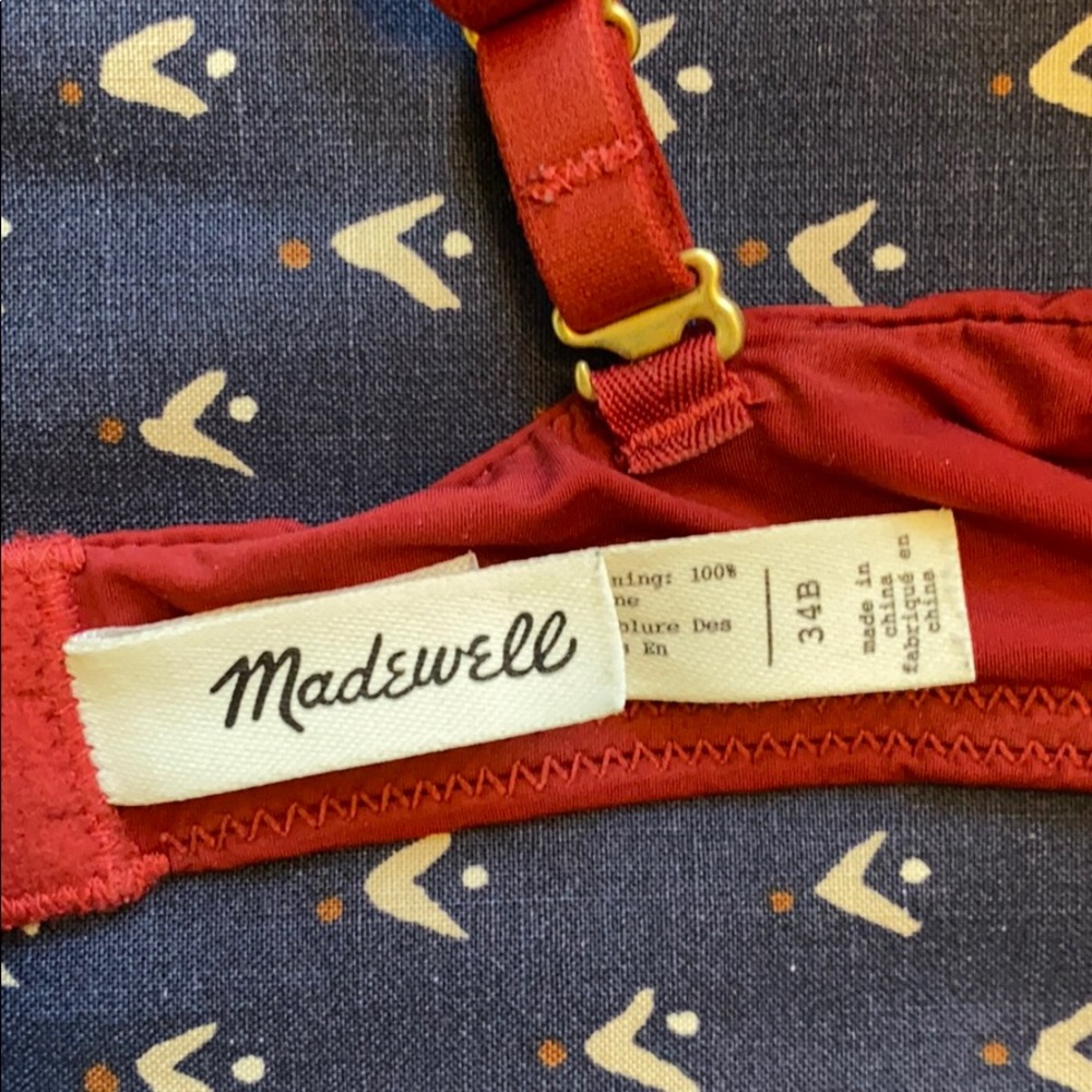 SALE 3/$35 | red Madewell bra, 34B, soft cup